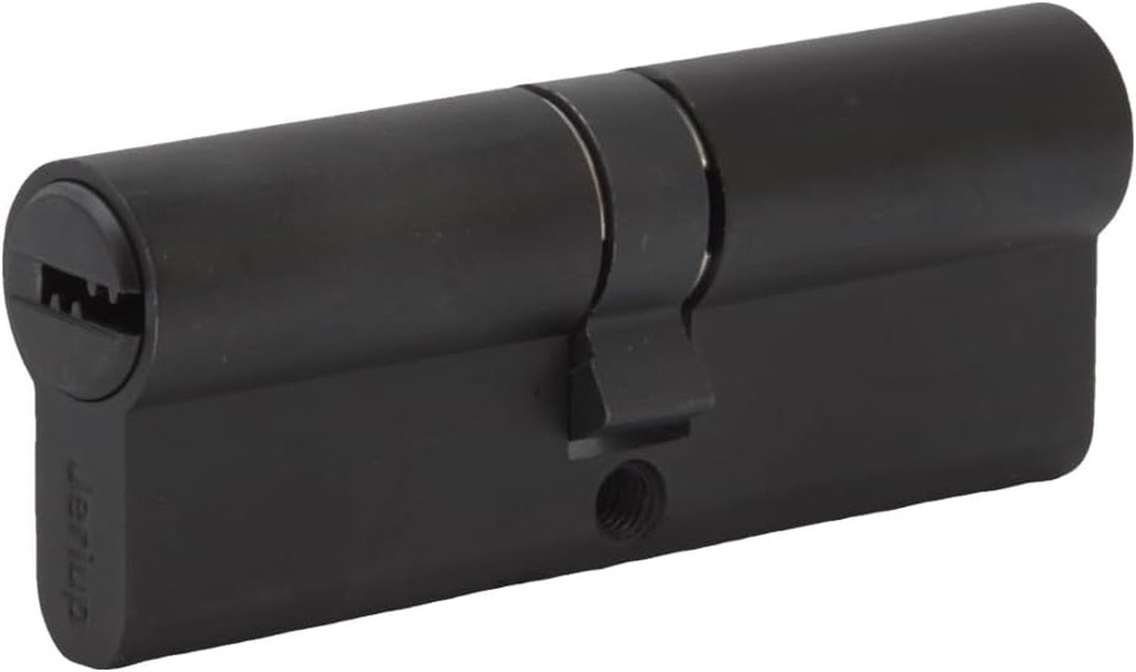 80Mm(35/10/35) Oil Rubbed Bronze Euro Profile Cylinder with 5 Keys (Dimple), Both Side Open Copper Lock Cylinder, Anti-Rust Corrosion Resistant Anti-Theft Wooden Door Lock Cylinder