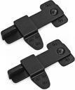 Barn Door Latch - Shed Door Latch - Sliding Barn Door Latches and Catches - Barn Door Lock - Black Wrought Iron Rustic Flip Latch Hardware Kit for Double Doors, Garden Gate, Cabinet, Bar, Pantry (2)