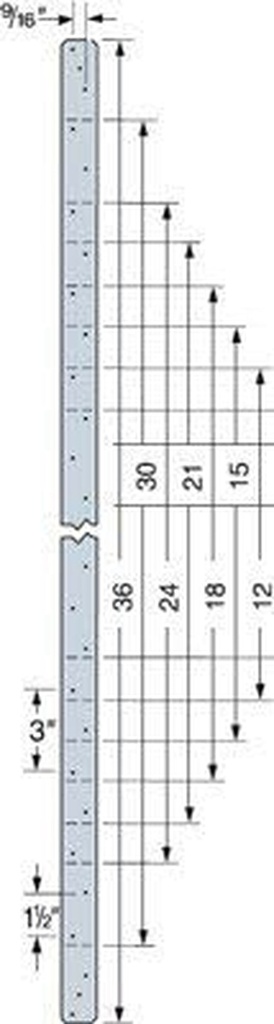 20 Pack Simpson Strong Tie LSTA36 1-1/4" X 36" Light Strap Tie