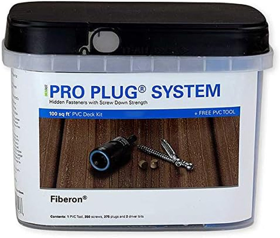 Starborn Pro Plug System for Fiberon Tuscan Villa Decking - 100 Square Feet - Epoxy #10 X 2-3/4" Screws