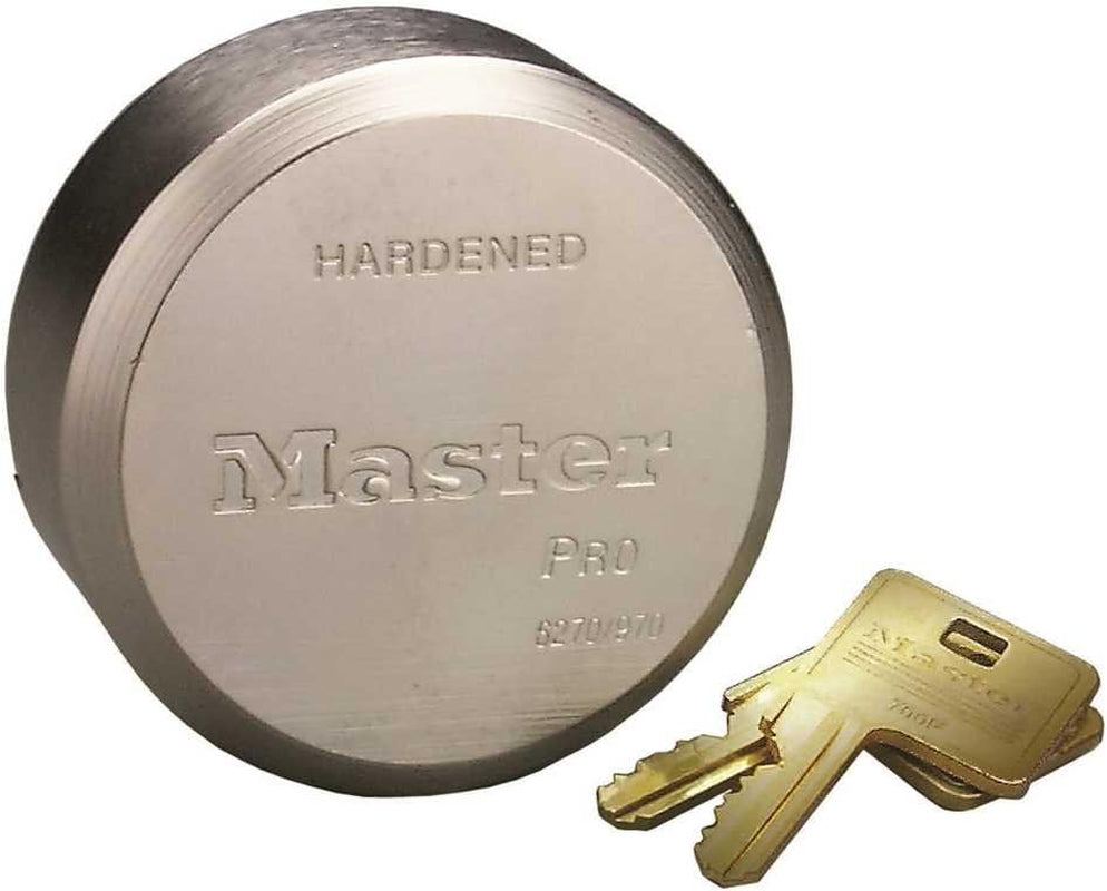 Master Lock Padlock, Stainless Steel Discus Lock, 2-7/8 In. Wide, 6270KA
