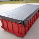 ALCO - Super Heavy Duty MESH Vinyl Dumpster Tarp/Cover - Affordable and Durable (12' X 26' - 18Oz Solid-Black)
