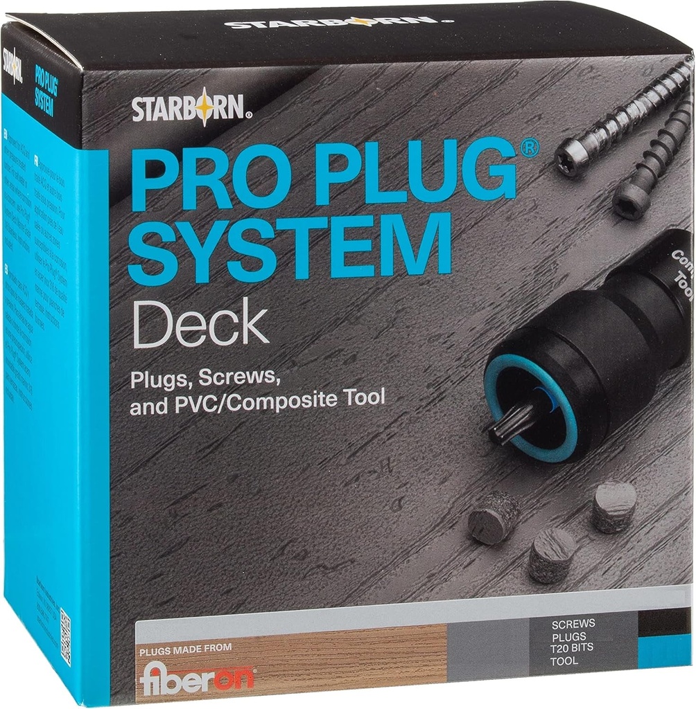 Pro Plug System for Fiberon Warm Sienna Decking - 100 Square Feet - Epoxy #10 X 2-3/4" Screws