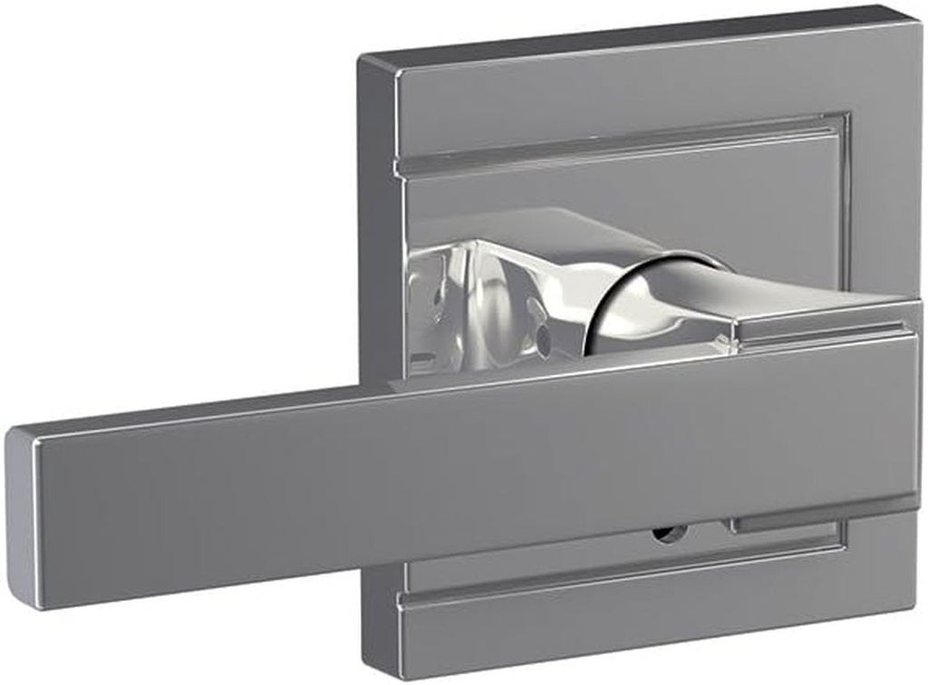 Schlage Custom FC21 NBK 625 ULD Northbrook Lever with Upland Trim Hall-Closet and Bed-Bath Lock, Bright Chrome