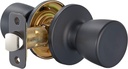Amazon Basics Tulip Door Knob - Passage - Matte Black, Pack of 6, 6 Count Total