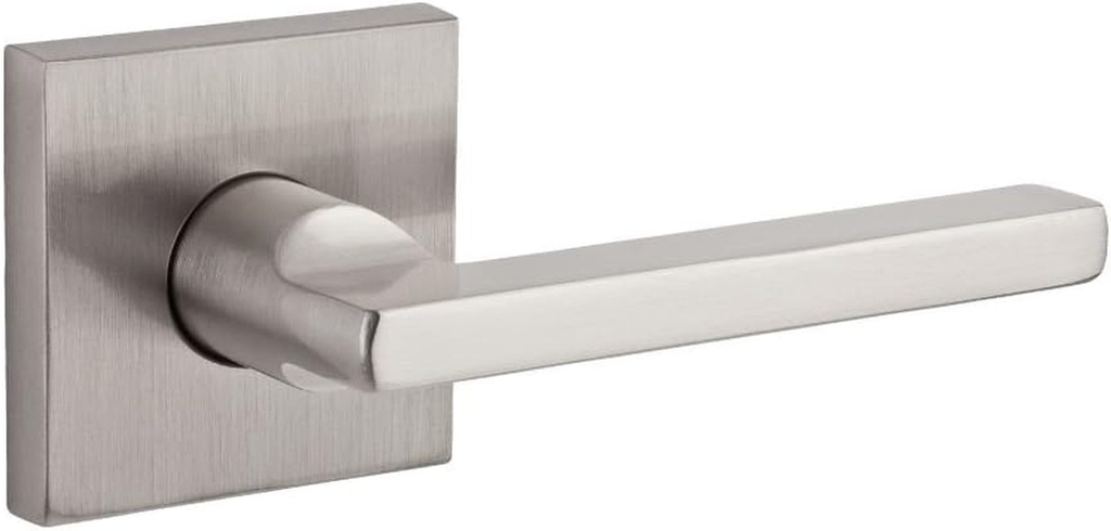 Baldwin FDSQUCSR150 Reserve Full Dummy Lockset X Square with Contemporary Square Rose in Satin Nickel Finish