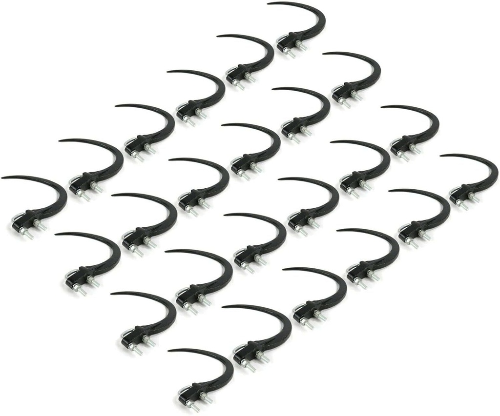 The ROP Shop | (Pack of 24) 9" Hay Accumulator Grapple Hook Kits with U-Bolts, Nuts, Washers