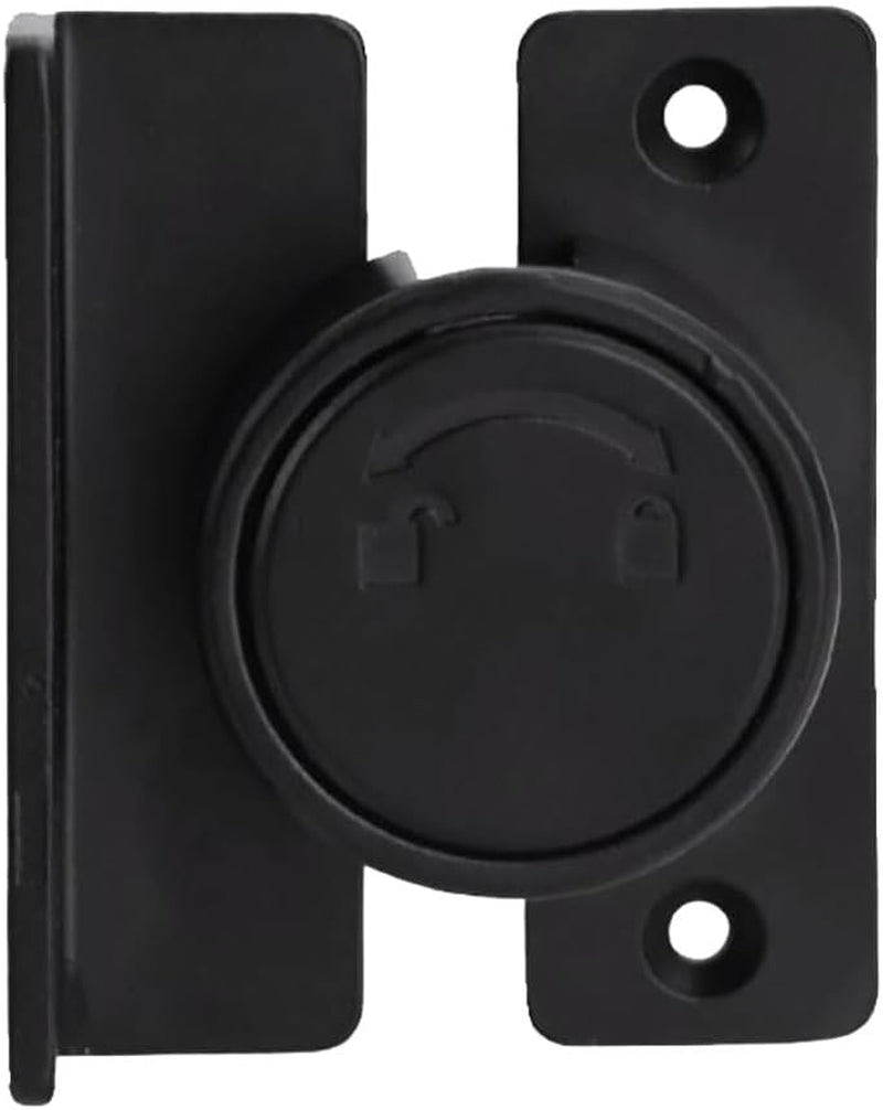 90 Degree Rotating Bolt, Door Lock Fixing Latch, Suitable for Sliding Door Latch Lock of Bathroom and Garage Barn (Black)