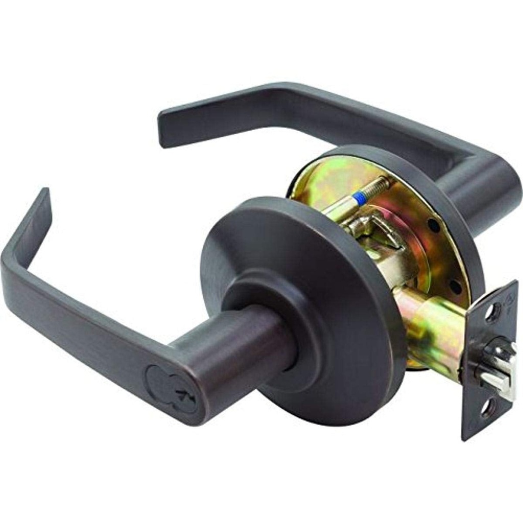 Stanley Best 7KC 37 R 15D S3 613 7-Pin Contour Angle Return Medium Duty Lockset, Classroom, Oil Rubbed Bronze, 2"