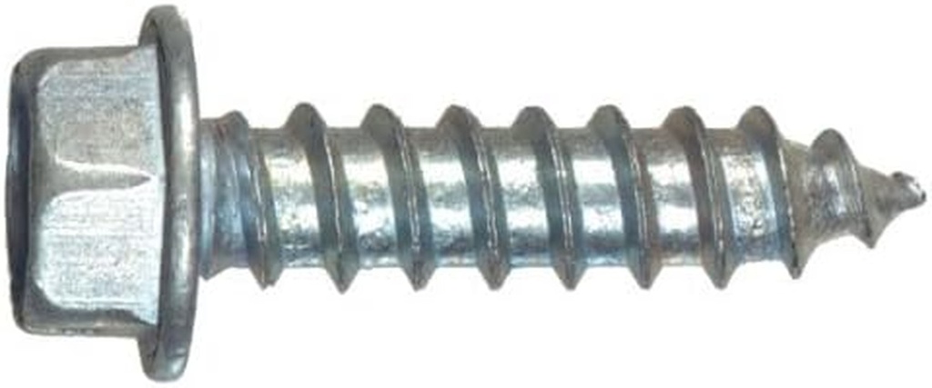 Hillman 12 In. X 2 In. L Slotted Hex Washer Head Zinc-Plated Steel Sheet Metal Screws 100 1 Pk