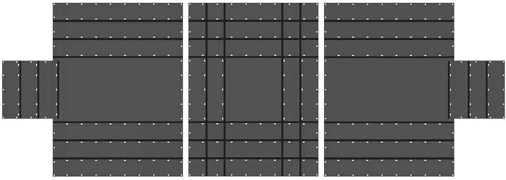 US Cargo Control 3 Piece Tarp - Heavy Duty Lumber Tarp - 18 Ounce Pvc-Coated Polyester Waterproof Material - Durable Protection for Your Flatbed Truck Cargo from Wind, Rain, Snow, and Sun