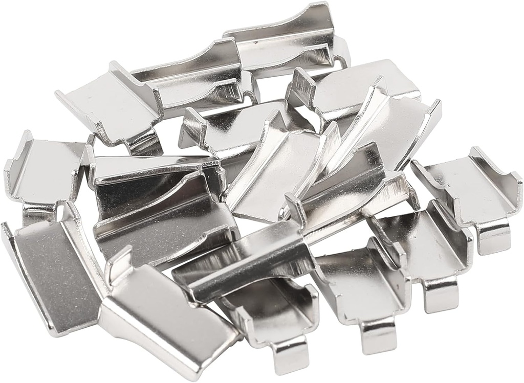 Shelf Support Clips Metal Shelf Clips for Adjustable Shelf Brackets Metal Shelving Kitchen Study Partition Cabinet Heavy Duty Stainless Steel Shelf Clips Silver 20 Pcs