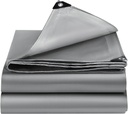 Sliver Tarps Heavy Duty Waterproof, 12 Mil Large Tarps with Grommets and Reinforced Edges, UV Tear Fade Resistant, Heavy Duty Tarps for Outdoors Patio Camping, 15 * 30FT