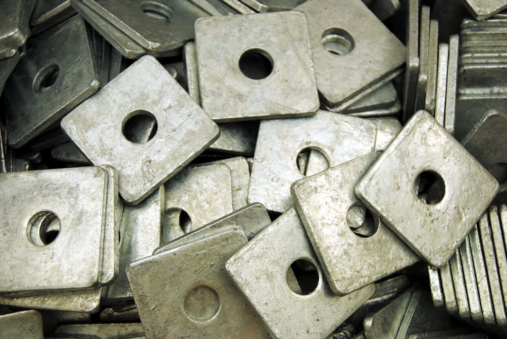 (40) Galvanized 1/2 X 2 Square Plate Washers 3/16 Thick
