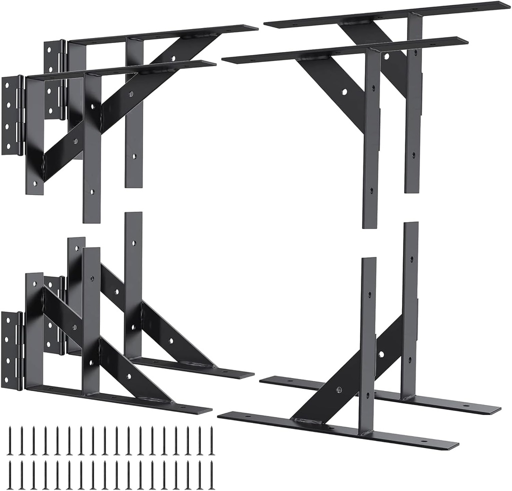 Gate Corner Brace Bracket No Sag Kit for Shed Doors, Driveway Gates, Corral Gates,Wood Windows, 2 Pack
