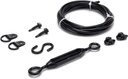Anti-Sag Gate Kits for Wooden Fence, Black Anti-Sagging Gate Support Cable Kit Hardware, Gate Sag Frame Kit Hardware for Wooden Fence, Wood Gate Door Repair Kit for Outdoor, 1 Pack