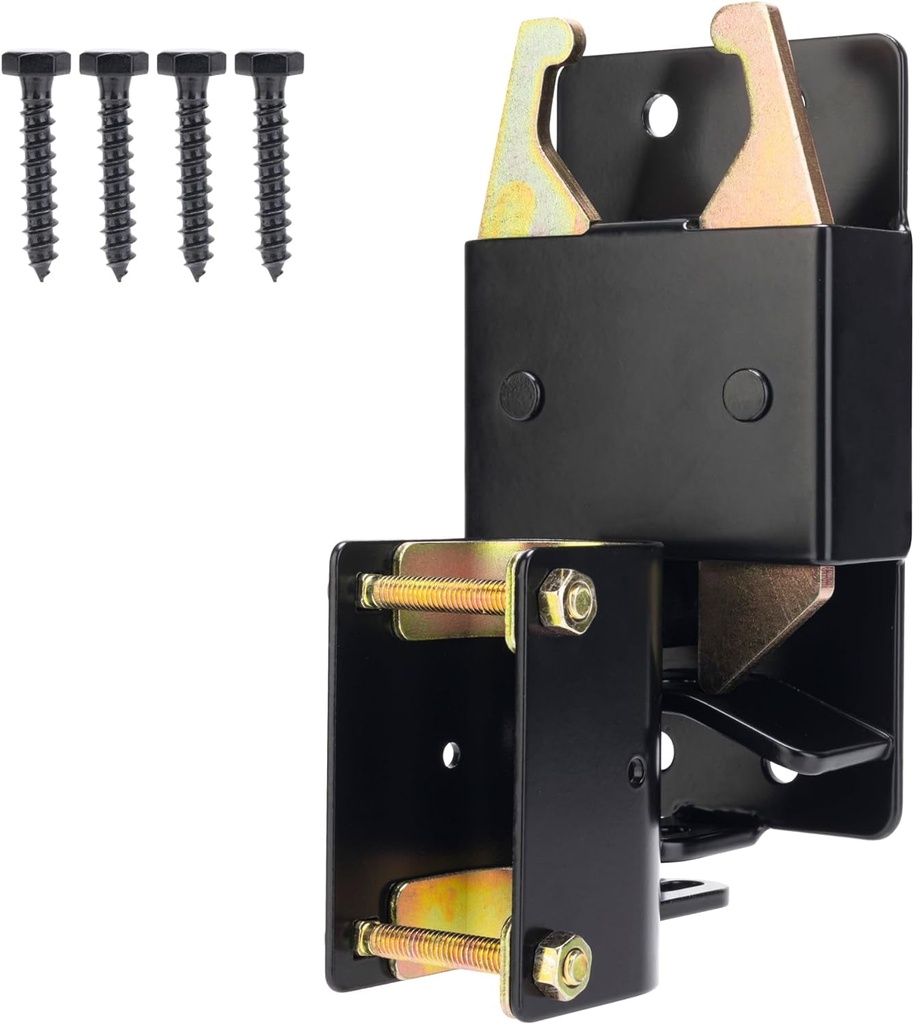 2 Way Lockable Gate Latch, Black Anti-Sag Farm Gate Latch, Two-Way Livestock Gate Latch Hardware for Farms, Ranches, Pet Cages, Fences, Stables