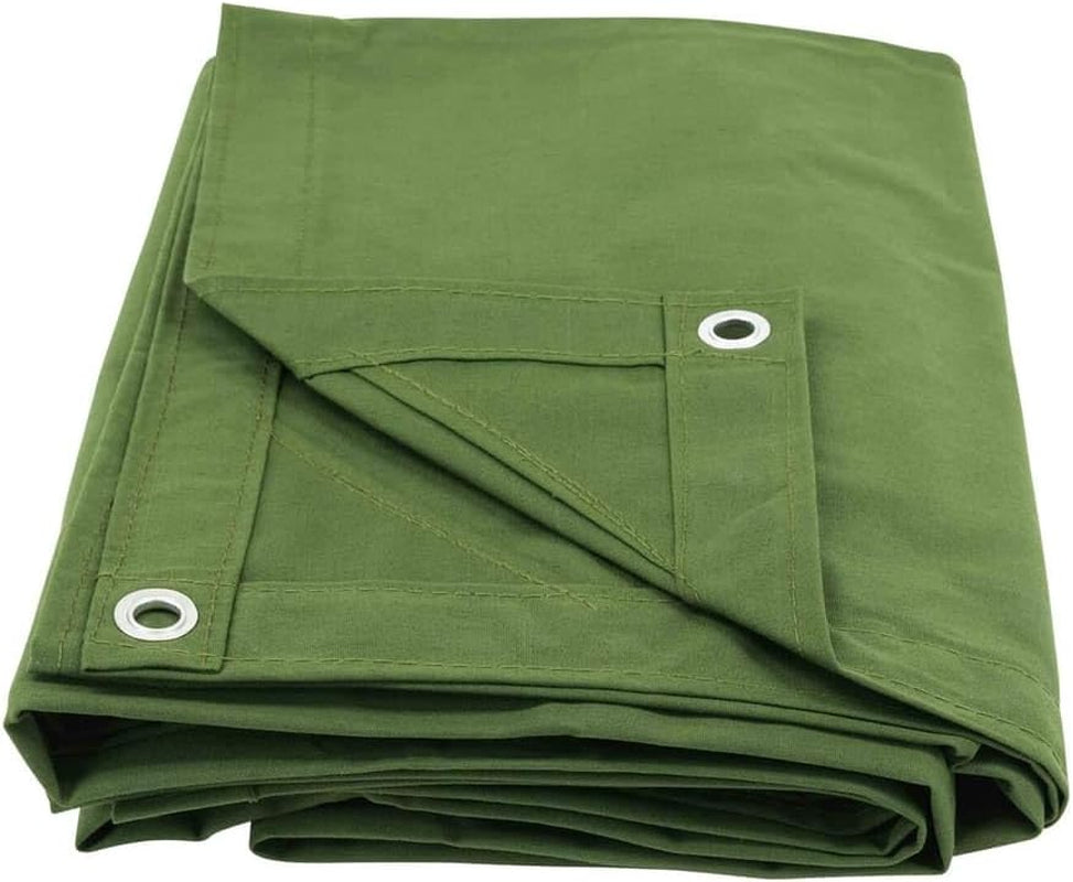 Mytee Products 12' X 20' Green Canvas Tarp 12Oz Heavy Duty Water Resistant