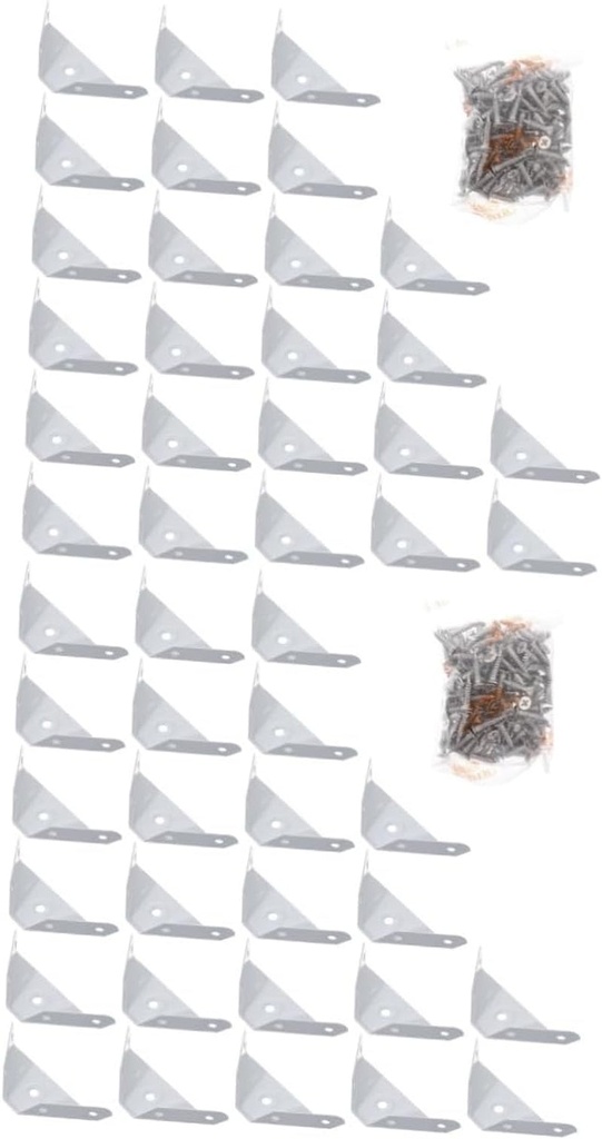 48 Pcs Box Corner Code Case Guards Furniture Corner Bracket Joint Fastener Furniture Accessories Heavy Duty Corner Bracket Joint Bracket Furniture Safety Guards Heavy-Duty Bracket