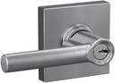 SCHLAGE F51A BRW 626 COL Broadway Lever with Collins Trim Keyed Entry Lock, Satin Chrome