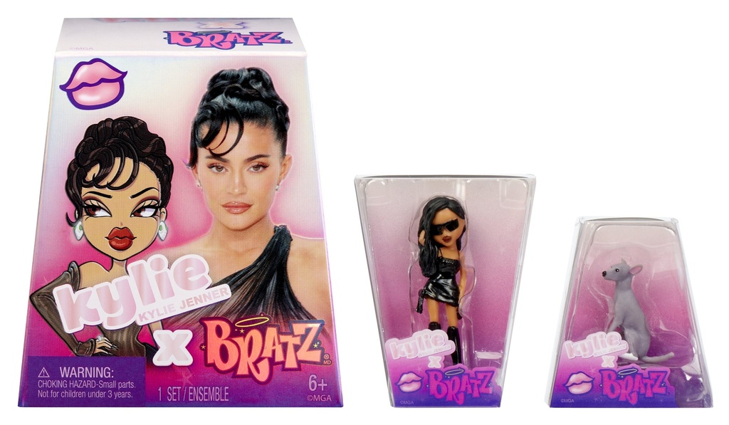 Mini Bratz X Kylie Jenner Series 1 Collectible Figures, 2 Minis in Each Pack, Blind Packaging Doubles as Display