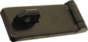 ABUS 125/150 C Hardened Steel Industrial Hasp, 6" Length, Black