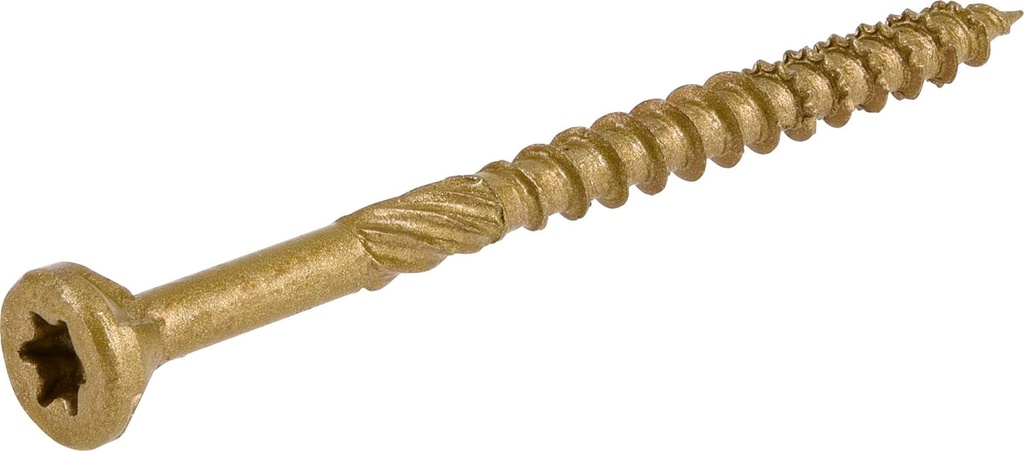 967777 Wood Screws, #9 X 2-1/2", Premium Outdoor Deck Screws, Rust Resistant, Epoxy Coated Bronze, 2500Pcs Box