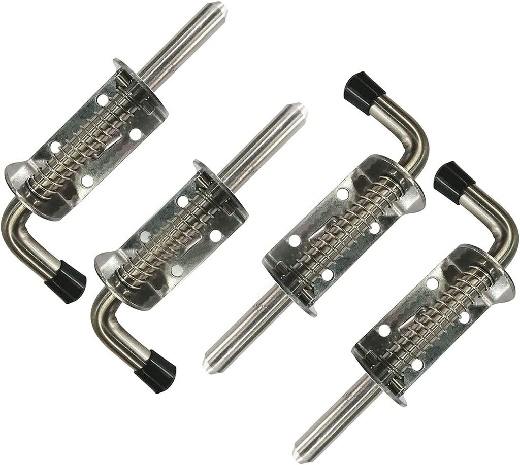 BANCHELLE Spring Latch Pin Shed Latch 304 Stainless Steel for Door Gate Van Container 4 PCS, 145 Mm