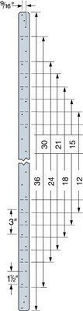 75 Pack Simpson Strong Tie LSTA36 1-1/4" X 36" Light Strap Tie