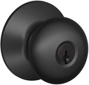 SCHLAGE Lock Company F80PLY622 Plymouth Knob, Matte Black