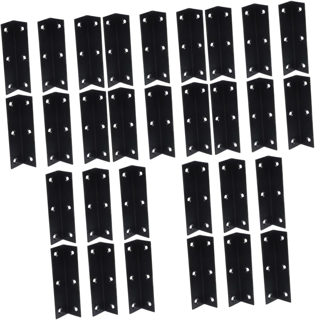 30 Pcs Corner Code Holder Small Shelf Bracket L Brackets Small Wood Bracket Cabinet Shelf Brackets Corner Braces for Wood Angle Brackets for Wood Small L Brackets Metal Bracket