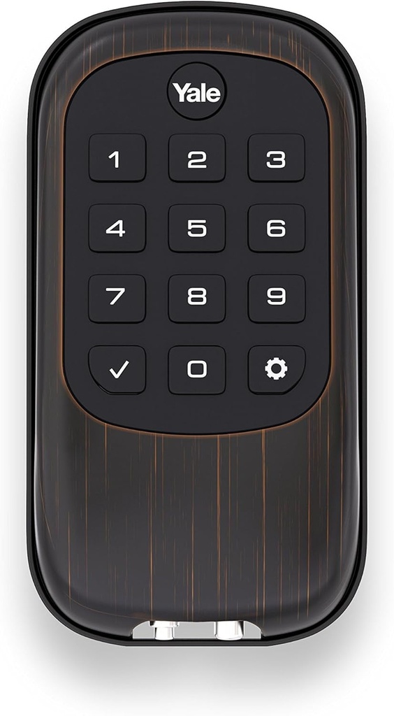 Yale Security Real Living Keyless Push Button Deadbolt with Z-Wave, Oil Rubbed Bronze