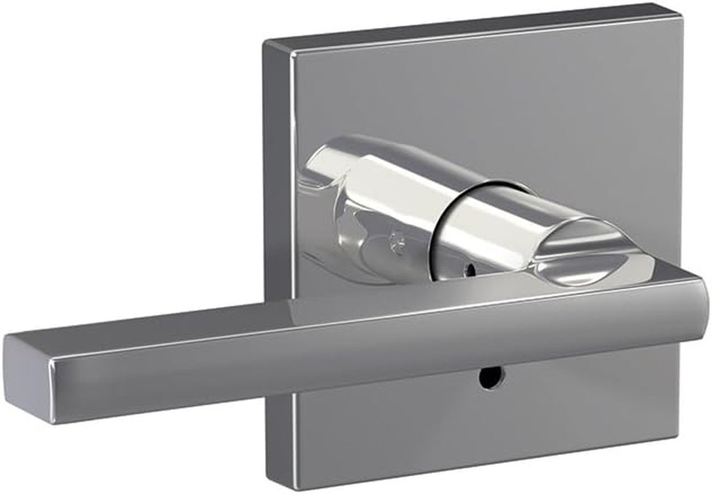 SCHLAGE Custom FC21 LAT 625 COL Latitude Lever with Collins Trim Hall-Closet and Bed-Bath Lock, Bright Chrome