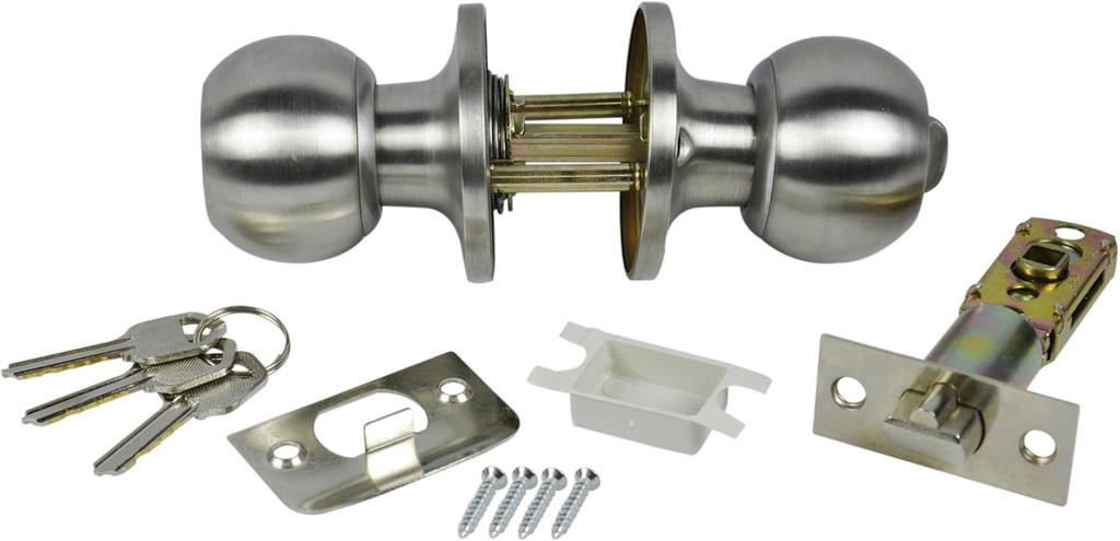 Danco Mobile Home Entrance Door Lock, Brushed Nickel, 61801