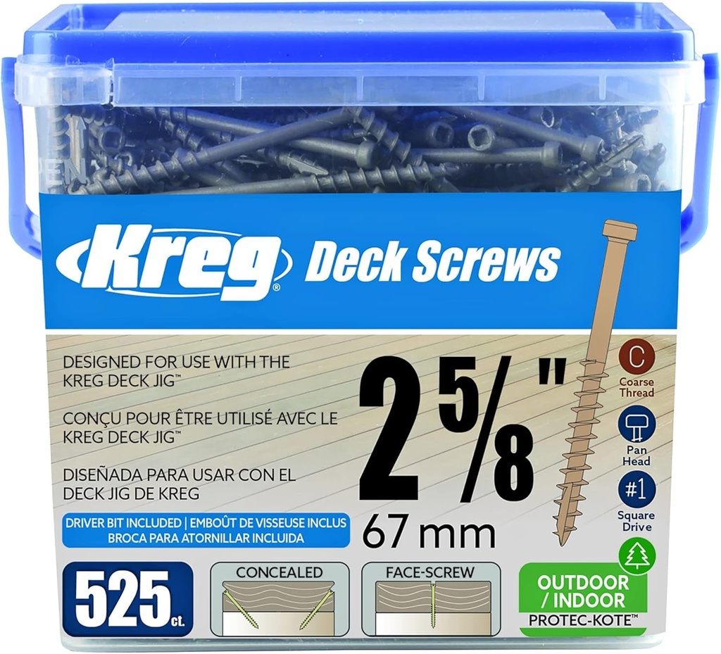 Kreg Tool Company SDK-C262W-525 2-5/8-Inch 525 CT Protec-Kote Deck Screw