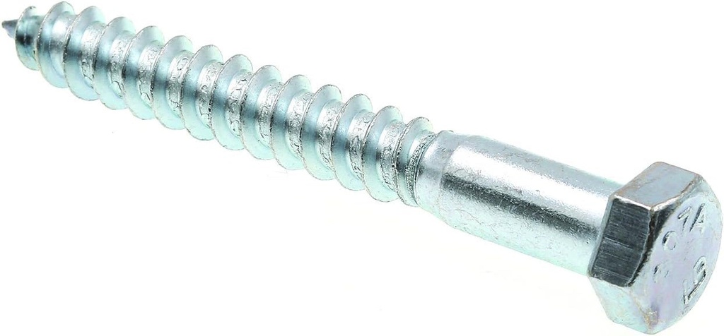Prime-Line 9056277 Hex Lag Screws, 3/8 In. X 3 In., A307 Grade a Zinc Plated Steel (50 Pack)