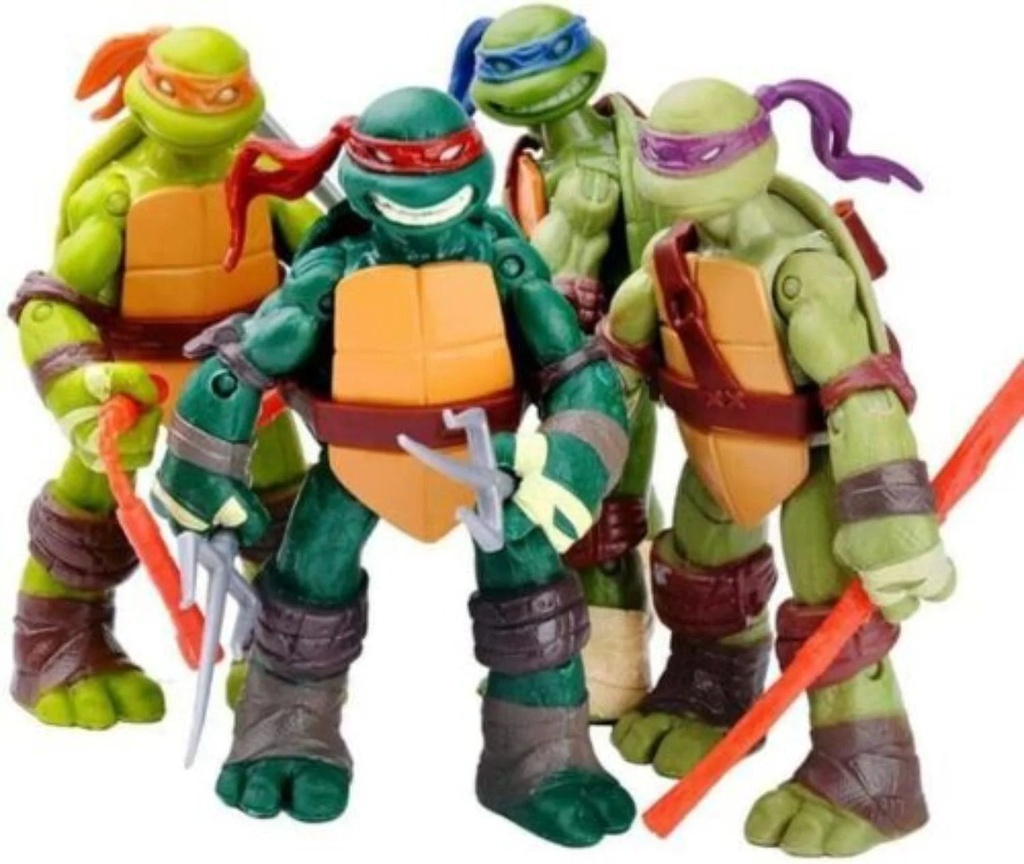 Teenage Mutant Ninja Turtles Classic Collection TMNT 4 Pc Action Figures Toys, 5 Inches Tall