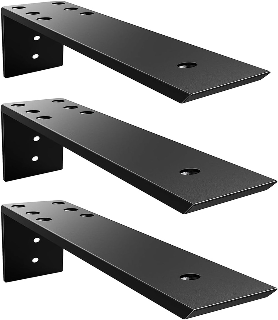 Countertop Brackets Countertop Support Brackets 3Pack Heavy Duty Shelf Brackets 3Pack 12Inch Hidden Floating L Bracket for Wood Granite Quartz Kitchen Island