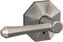 Schlage Custom FC21 DMP 619 RWD Dempsey Lever with Rosewood Trim Hall-Closet and Bed-Bath Lock, Satin Nickel