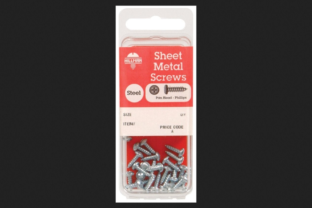 Hillman 8 Sizes X 1.33 In. L Phillips Pan Head Zinc-Plated Steel Sheet Metal Screws 8 Pk