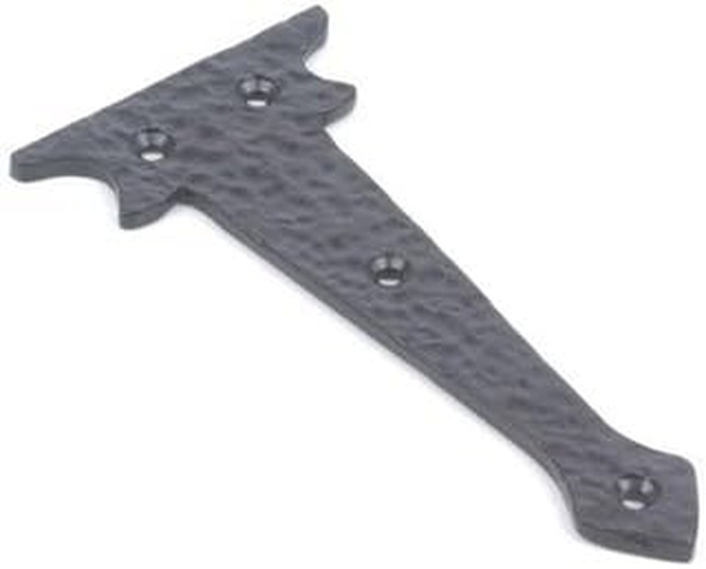 Van Dyke'S Restorers Spear Gate Dummy Hinge Strap, Black Powder Coat, 6"
