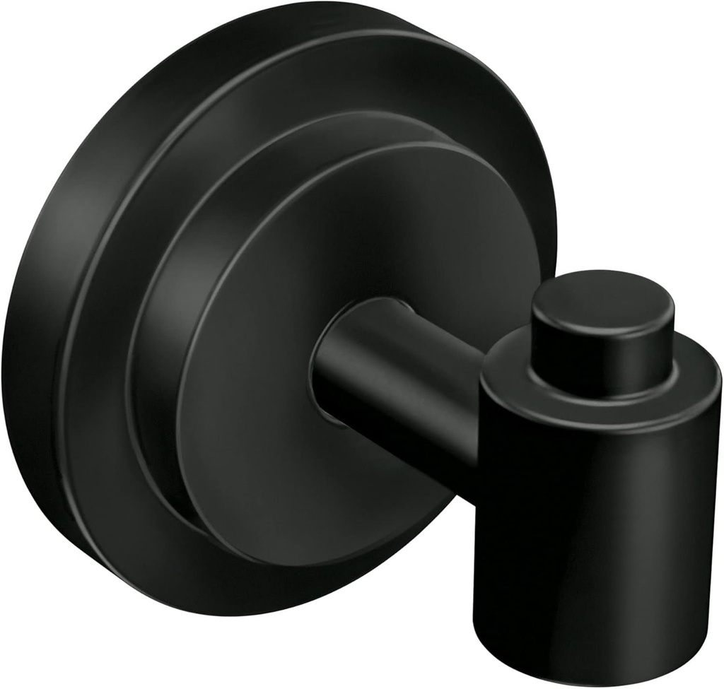 Moen DN0703BL Iso Collection Single Modern Robe Hook, Matte Black