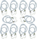 AB Tools-Toolzone 48" Heavy Duty Bungee Cords Fasteners Tie Downs Fastening Metal Hooks 10Pk