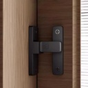 90 Degree Barn Door Lock Latch Sliding Lock Luminous Durable Zinc Alloy Home Security for Barn Bathroom Bedroom Garage Cabinet (Glow Black)