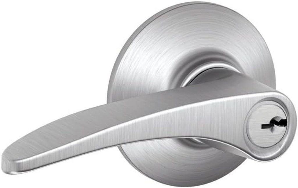 Schlage F51MNH626 Manhattan Keyed Entry Lever, Brushed Chrome