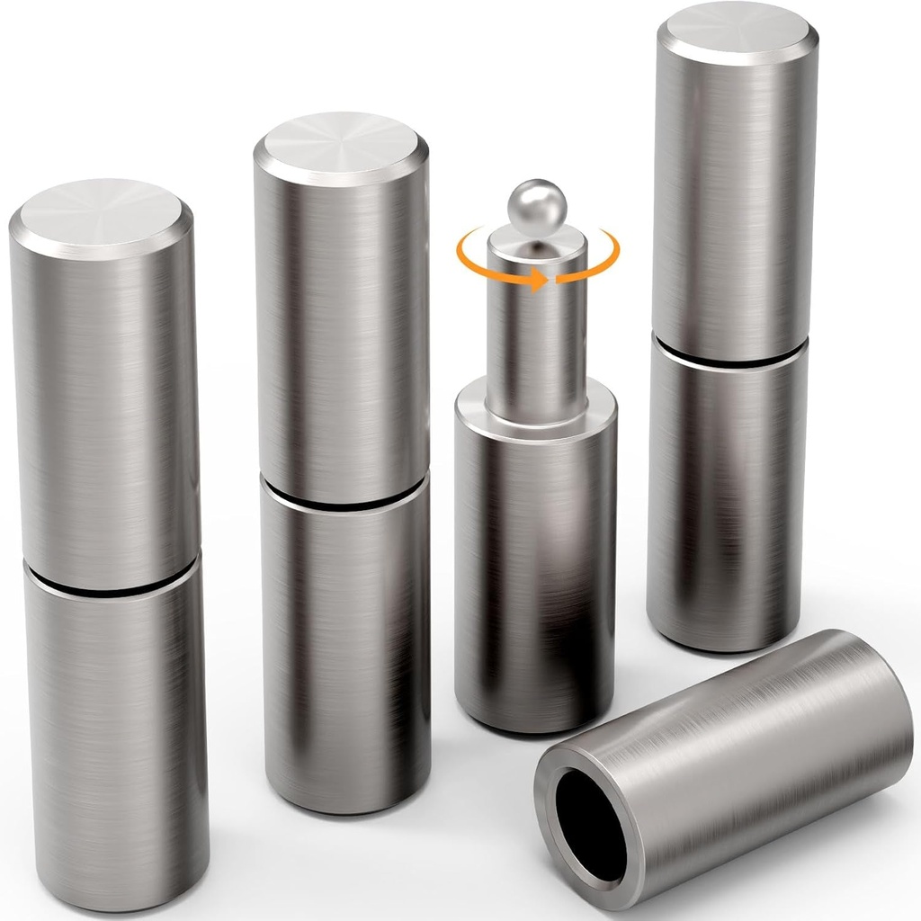 Weldable Barrel Hinges 4”,4⅛ X 1 Inch Heavy Duty Gate Hinges,Weld on Hinges for Iron Door,Metal Gates,Ball Bearing Detachable Steel Hinges,Metal Hinge Load Capacity 1200 Lbs,Barrel Hinges Weld On