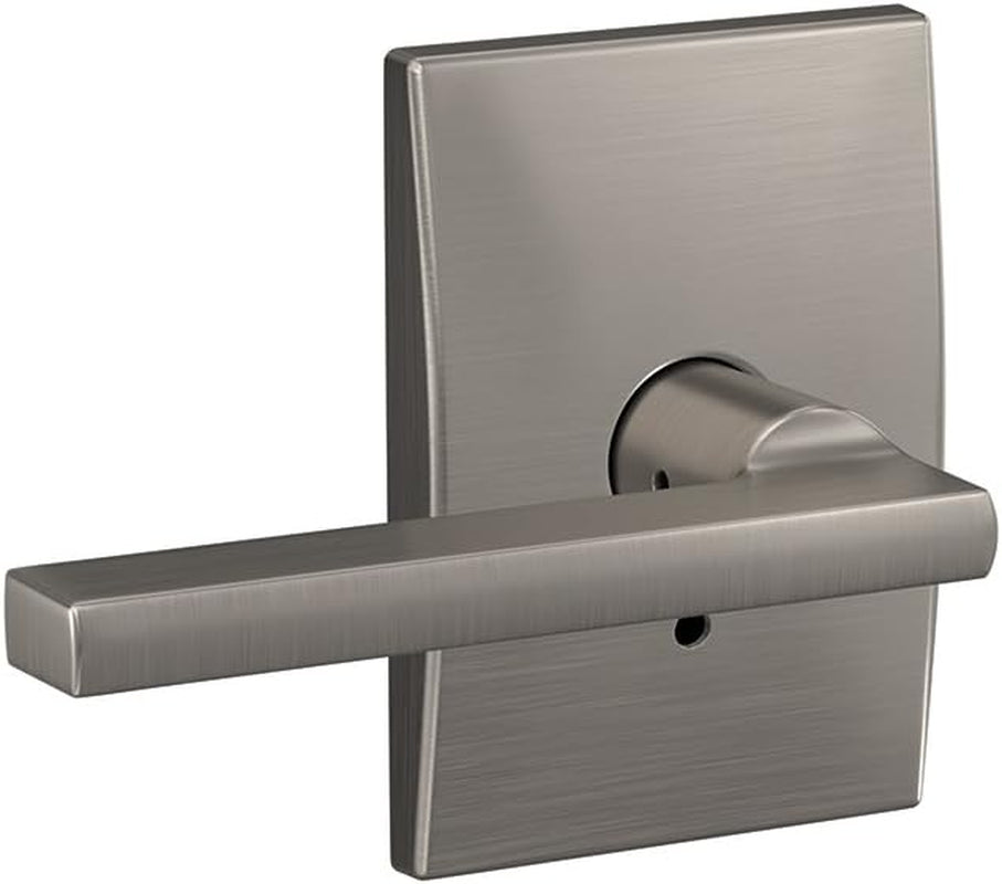 SCHLAGE Custom FC21 LAT 619 CEN Latitude Lever with Century Trim Hall-Closet and Bed-Bath Lock, Satin Nickel