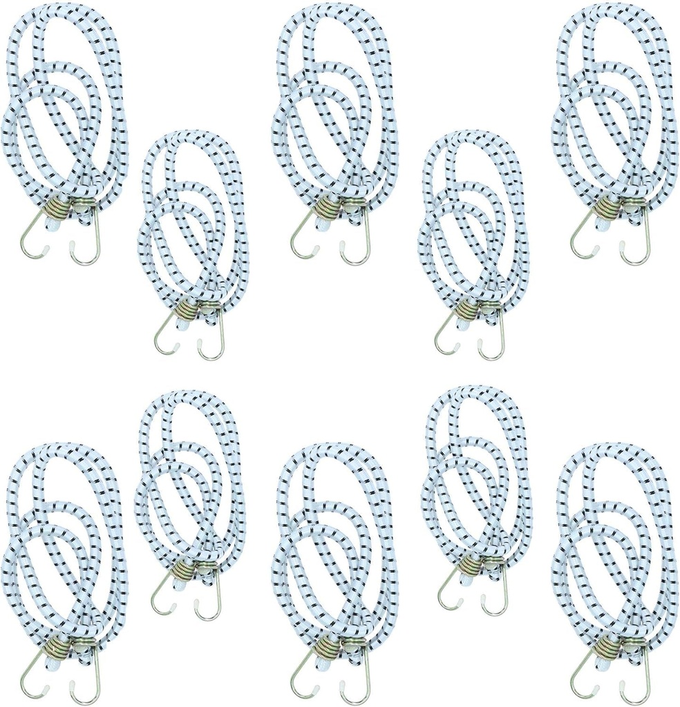 AB Tools-Toolzone 72" Heavy Duty Bungee Cords Fasteners Tie Downs Fastening Metal Hooks 10Pk