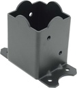 4×4 Post Base 2 Pcs, (Actual Size 3.5X3.5 In.) Post Base Brackets, Extra Thick Steel 8 Ga. (4Mm), Heavy Duty Black Metal Powder-Coated Anchor Outdoor for Support Deck Base Pergola Brackets Fence Kit
