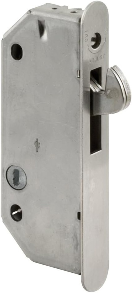 Prime-Line E 2100 Sliding Door Mortise Lock, Stainless Steel (Single Pack)